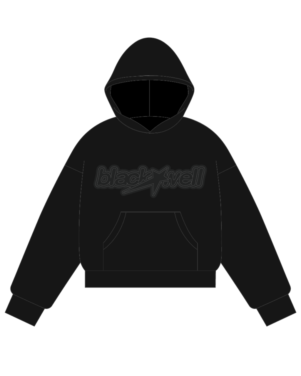 Hoodie Boxy - Black Vibes